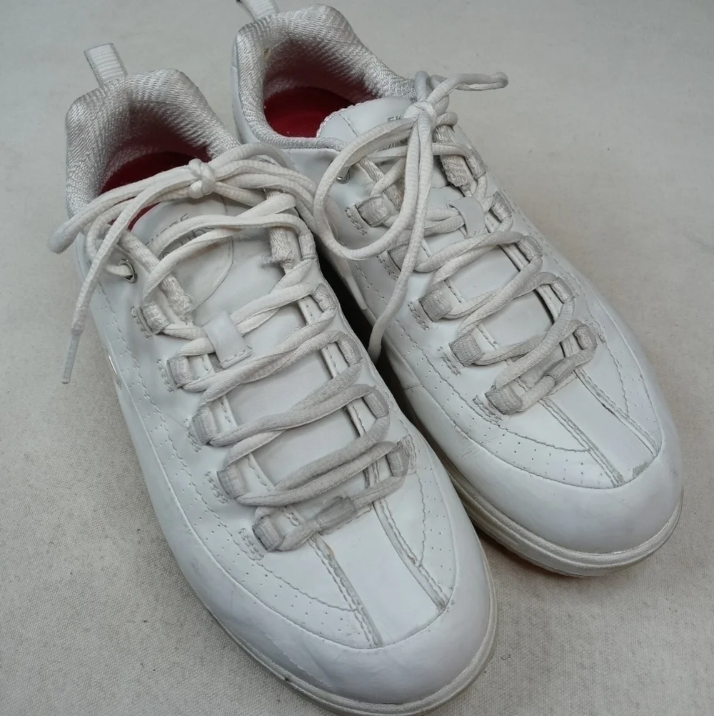 Skechers Shape Ups women's 7.5 White leather Slip